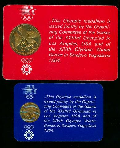 Minnesmynt Olympiad-1984 Los Angeles - Sarajevo