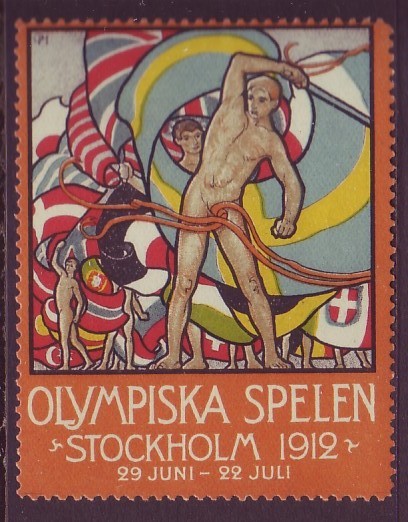 Olympiska Spelen Stockholm 1912 Svensk Brevmärke