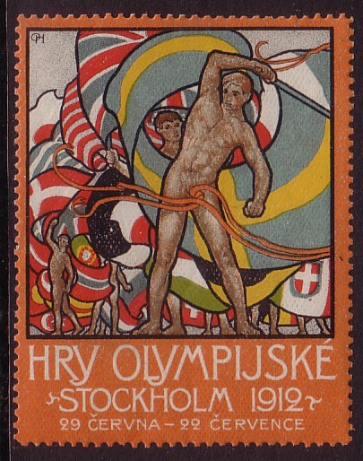 Olympiska Spelen Stockholm 1912 Tjeckisk Brevmärke