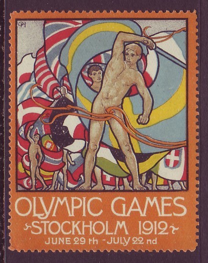 Olympiska Spelen Stockholm 1912 Engelska Brevmärke