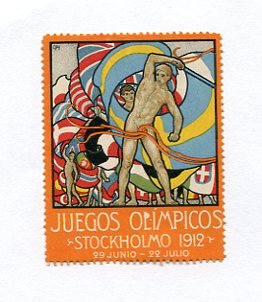 Olympiska Spelen Stockholm 1912 Spansk Brevmärke