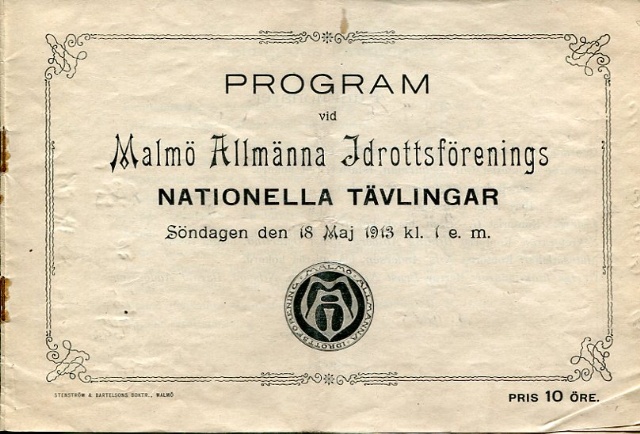 Program MAI Nationella tävlingar 18 maj 1913