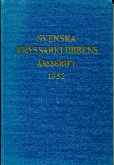 Svenska Kryssarklubben Årsskrift 1952