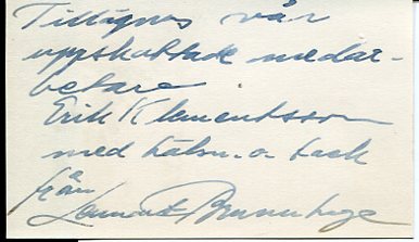 Idrottsboken 1957 Tackkort Lennart Brunnhage