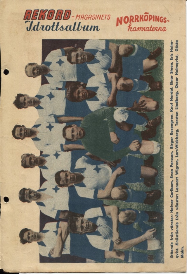 Rekordmagasinets idrottsalbum nr 2 1942 lagbild IFK Norrköping
