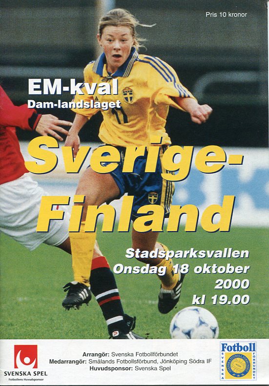 Sverige-Finland EM-kval damlandslaget 2000