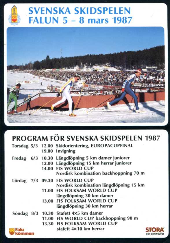 Svenska Skidspelen Falun 5-8 mars 1987