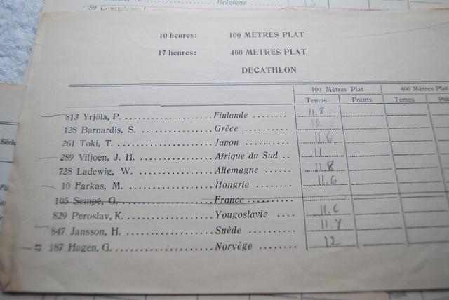 Program Olympiska spelen 1924 i Paris.