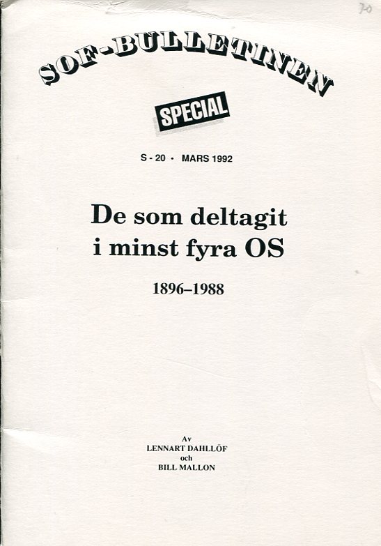 De som deltagit i minst fyra OS 1896-1988