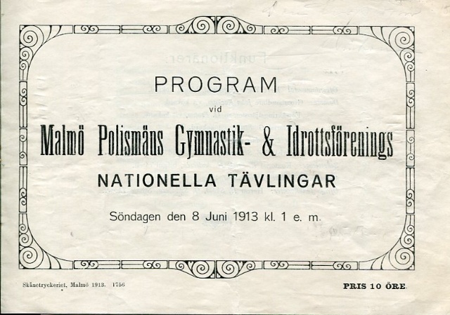 Program Nationella Tävlingar 1913