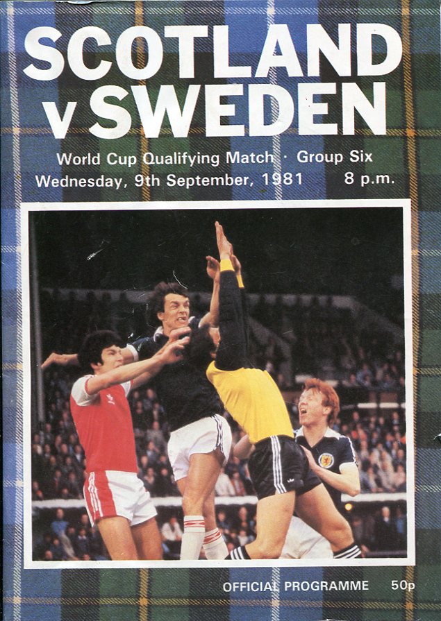 Scotland v Sweden 1981