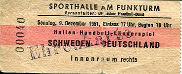 Hallen handball-Länderspiele 1951