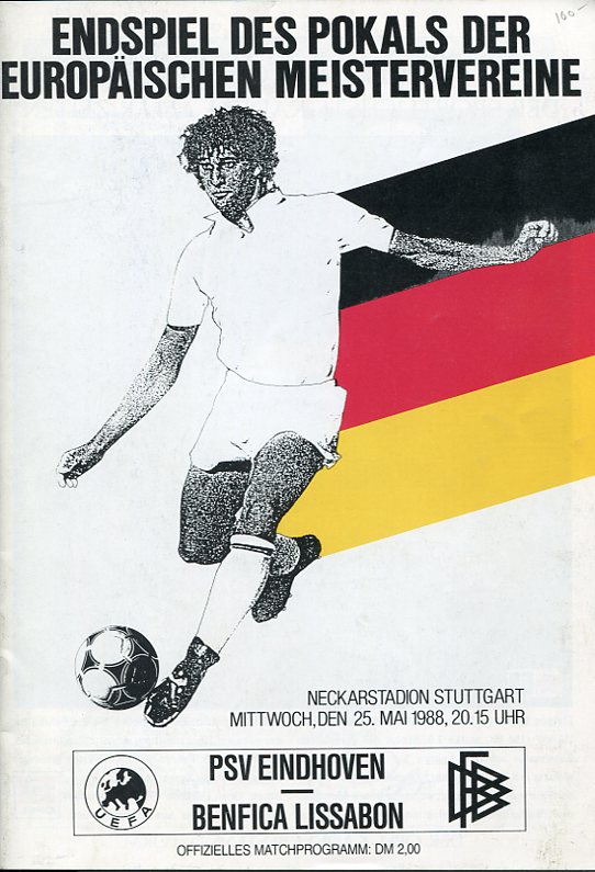 Endspiel des pokals der Europäischen meistervereine PSV Eindhoven-Benfica Lissabon 1988