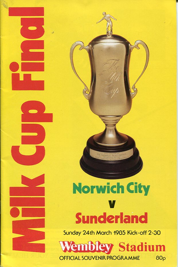Football programme FA-cupen 1985 Final Norwich-Sunderland