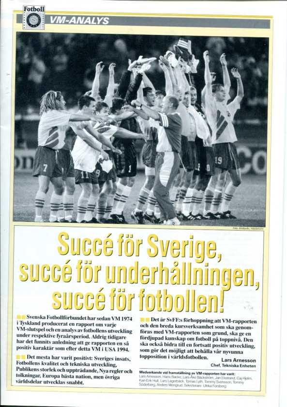 VM-Rapport Analys USA 1994