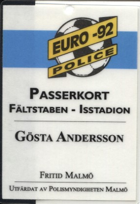 EURO-92 Police passerkort