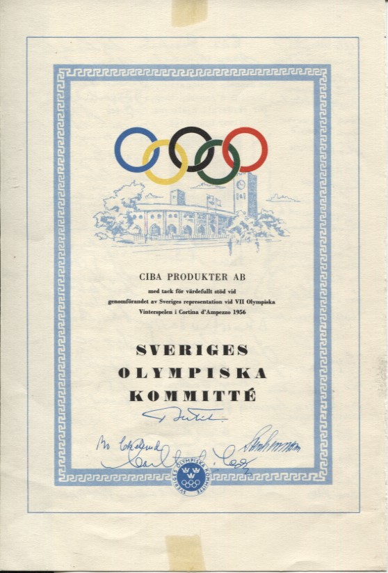 Den svenska olympiatruppen i Cortina 1956