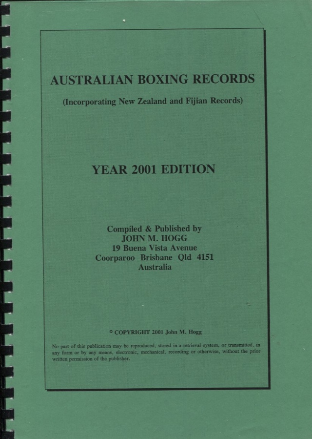 Australian Boxing Records 2001