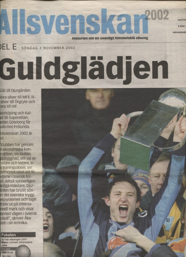 Djurgården Guldglädje 2002