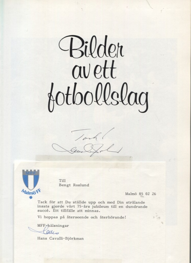 Bilder av ett Fotbollslag Malmö FF 75 år