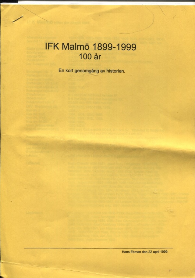 IFK Malmö 1899-1999 100 år