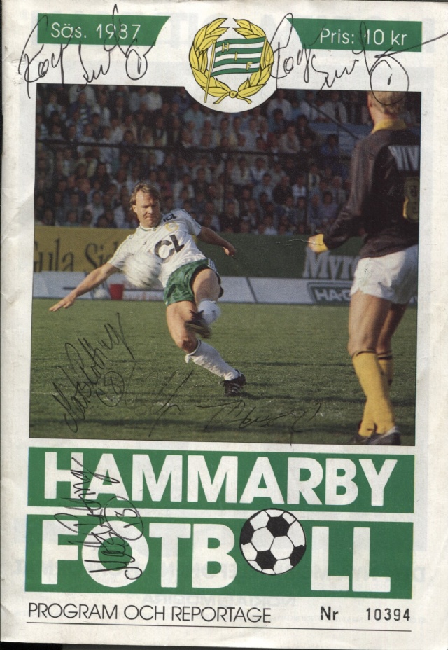 Program Hammarby Fotboll 1987