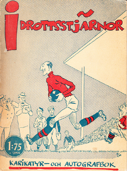 Idrottsstjärnor Karikatyr och autografbok